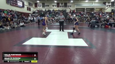 110 lbs Cons. Round 2 - Braelyn Suckow, Sumner-Fredericksburg vs Hallie Portwood, Alburnett