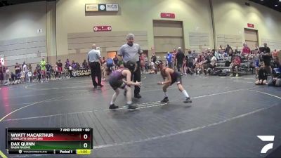 60 lbs Quarterfinal - Wyatt MacArthur, Charlotte Grapplers vs Dax Quinn, Ragin Raisins