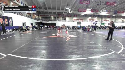 124 lbs Cons. Round 4 - Gabriella Gomez, McKendree University vs Brooke Zejada, Texas Woman`s University
