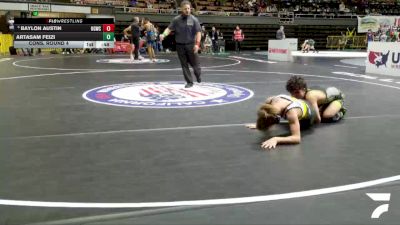 Schoolboys - 110 lbs Cons. Round 4 - Baylon Austin, USA Gold Wrestling Club vs Artasam Feizi