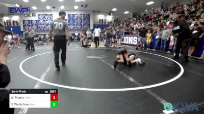 61 lbs Semifinal - Weston Myers, Pawhuska Elks Takedon vs Delanie Wartchow, Shelton Wrestling Academy