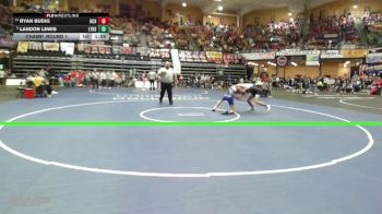 126 lbs Champ. Round 1 - Landon Lewis, Lyons HS vs Ryan Budig, Hill City HS