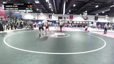 190 lbs Champ. Round 1 - Abelardo Leos, Murrieta Valley vs Demetri Clark, Temecula Valley