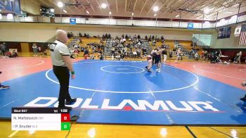 175 lbs Consolation - Nevin Mattessich, Don Bosco Prep vs Peter Snyder, Blair Academy