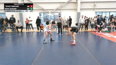 92 lbs Cons. Semis - Uriah Barabin, Grindhouse Wrestling Club vs Wyatt Sweitzer, Sanderson Wrestling Academy