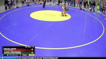 75 lbs Quarterfinal - Kaylin Juster, Dallas Mat Club vs Emree Christensen, Boys & Girls Club Of Western L