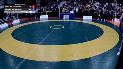 54kg Champ. Round 1 - Sara Belagchayri, Challengers Academy vs Athena Michailidis, Team Impact Wrestling Club