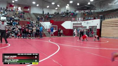 99-106 lbs Cons. Round 1 - Isaac Nuger, Carmel USA WC vs Dillon Thayer, Bulldog Premier WC