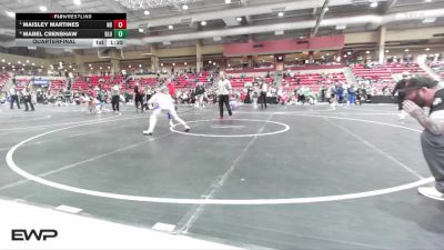 65 lbs Quarterfinal - Maisley Martines, Nebraska Boyz vs Mabel Crenshaw, Bluestem