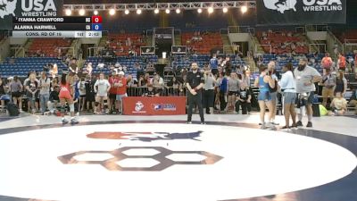 135 lbs Cons. Rd Of 16 - Iyanna Crawford, North Carolina vs Alanna Harwell, California