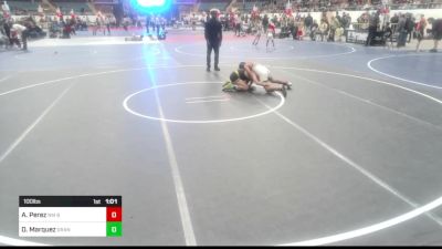 100 lbs Final - Ayden Perez, NM Beast vs Diego Marquez, Grant County Elite