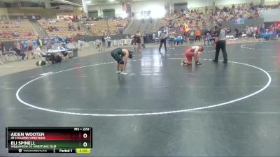 220 lbs Champ. Round 1 - Aiden Wooten, Jr Cyclones Wrestling vs Eli Spinell, Williamson Co Wrestling Club