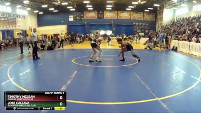 113 lbs Champ. Round 1 - Timothy McLean, Flagler Wrestling Club vs Jose Callava, Gladiator Wrestling Club