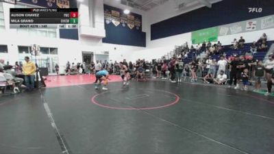 145 lbs Semifinal - Mila Grano, Orange Vista High School Wrest vs Alison Chavez, Pounders Wrestling Club