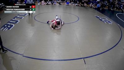 37-44 lbs Round 1 - Asher Haugen, Beaver Bobcats vs Weston Funkhouser, Elizabeth Forward