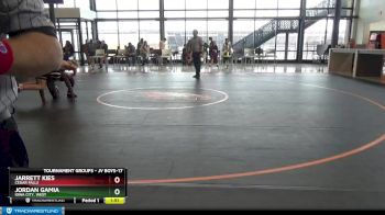 JV Boys-17 lbs Round 5 - Jarrett Kies, Cedar Falls vs Jordan Gamia, Iowa City, West