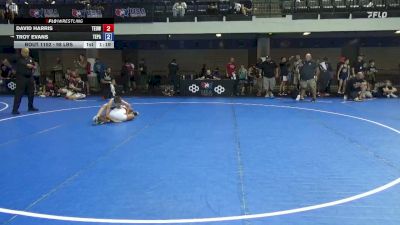 98 lbs Cons. Sub-quarters - David Harris, Toss Em Up Wrestling Academy vs Troy Evans, Team PA