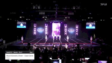 Royal Dynasty Cheer - Cape Coral - Reign [2023 Level 2.2 - Senior--Div 2 Day 1] 2023 The All Out Nationals