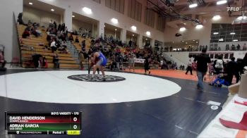 175 lbs Quarterfinal - David Henderson, Scripps Ranch vs Adrian Garcia, San Diego