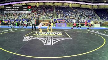 Girls-100 lbs Cons. Round 1 - Serenity Hopkins, Lakeshore Hs Girls vs Evangeline Lisik, Heritage Hs Girls