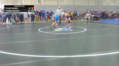 106 lbs Champ. Round 1 - Tyler Thomas, East Central High School vs Corbin Swoope, Tupelo