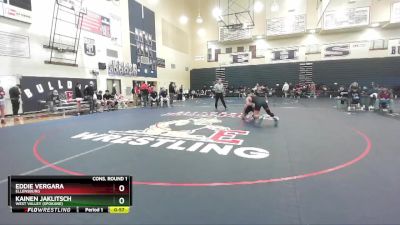 165 lbs Cons. Round 1 - Eddie Vergara, Ellensburg vs Kainen Jaklitsch, West Valley (Spokane)