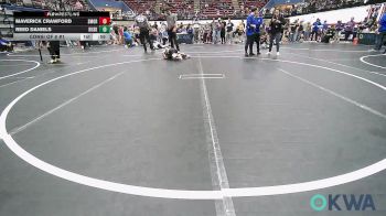 49 lbs Consi Of 8 #1 - Maverick Crawford, Southmoore SaberCats Wrestling vs Reed Daniels, Huskey Wrestling Club