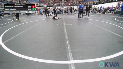 49 lbs Consi Of 8 #1 - Maverick Crawford, Southmoore SaberCats Wrestling vs Reed Daniels, Huskey Wrestling Club