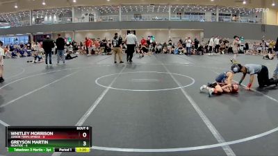 52 lbs Round 3 - Greyson Martin, Irontide vs Whitley Morrison, Junior Terps Xpress