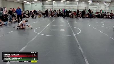 56 lbs Round 5 (8 Team) - Maeve Fernald, CTWHALE vs Bohdi Tsikerdanos, Warhawks Wrestling