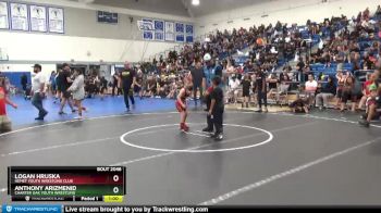 56 lbs Round 2 - Logan Hruska, Hemet Youth Wrestling Club vs Anthony Arizmenid, Charter Oak Youth Wrestling