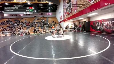 106 lbs Champ. Round 1 - Zander Weliever, Riverton vs Izzy Cruz, Rock Springs