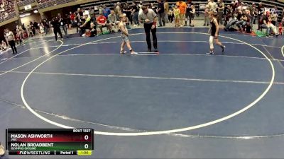 66 lbs Semifinal - Nolan Broadbent, Olympus-Skyline vs Mason Ashworth, JWC