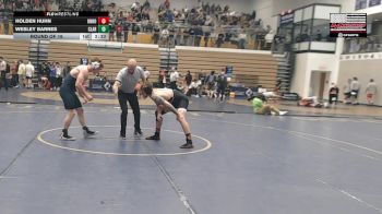 157 lbs Round Of 16 - Holden Huhn, Unrostered- Spire vs Wesley Barnes, Clarion