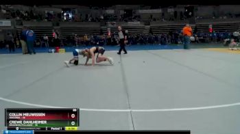 88 lbs Semis & 1st Wrestleback (8 Team) - Crewe Dahlheimer, Brainerd/Pillager vs Collin Meuwissen, Waconia