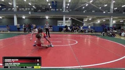 160 lbs Placement Matches (16 Team) - Asher Bacon, Mavericks vs Colton Gipson, Indiana Outlaws