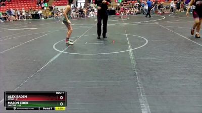 110 lbs Semis (4 Team) - Alex Baden, NMWA vs Mason Cook, Lake WC