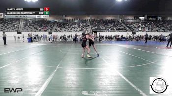 68 lbs 3rd Place - Lakely Kraft, Bridge Creek Wrestling vs Laneigh Jo Cartwright, Midwest City Bombers Youth Wrestling Club