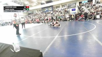 155 lbs Cons. Round 4 - Josephine Kuss, Hillcrest vs Sadie Olson, Green Canyon