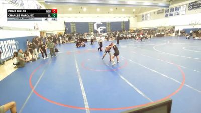 140 lbs Cons. Round 2 - Emma Miller, Anaheim High School Wrestling vs Charlee Marquez, Walnut