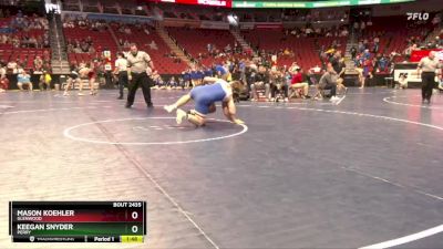 2A-215 lbs Quarterfinal - Mason Koehler, Glenwood vs Keegan Snyder, Perry