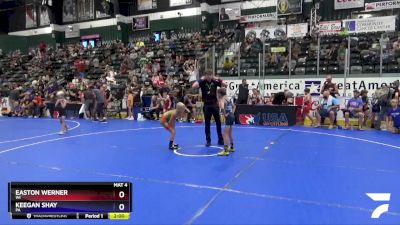 56 lbs Cons. Round 2 - Easton Werner, WI vs Keegan Shay, PA