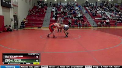 287 lbs Quarterfinal - Grayson Williams, Hewitt-Trussville vs Kristian Carter, Berry Middle School (Hoover AL)