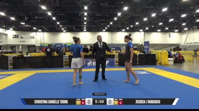Jessica J Vansaghi vs Christina Danielle Toone 2025 World IBJJF Jiu-Jitsu No-Gi Championship