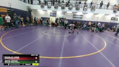 110 lbs Cons. Round 1 - Simon Homan, Worland Middle School vs Douglas Lewis, Riverton Middle School