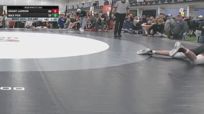 215 lbs Semis - Max Fox, The Den Franklin vs Grant Larson, Jackrabbit Wrestling Academy