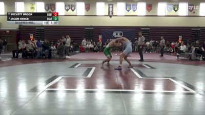 150 lbs Quarterfinal - Beckett Brock, Dubuque Senior vs Jacob Vance, Osage