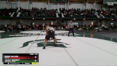 165 lbs Quarterfinal - Tommy Bennett, Northern Illinois vs Derek Gilcher, Indiana