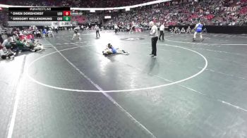 D2-106 lbs Quarterfinal - Gregory Hellendrung, Chilton/Hilbert vs Owen Dorshorst, Lodi