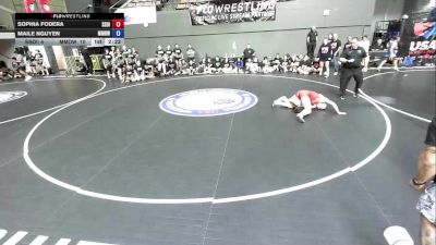 130 lbs Sophia Fodera, SDIKWA - San Diego-Imperial Kids Wrestling Association vs Maile Nguyen, MDWA - Mount Diablo Wrestling Association